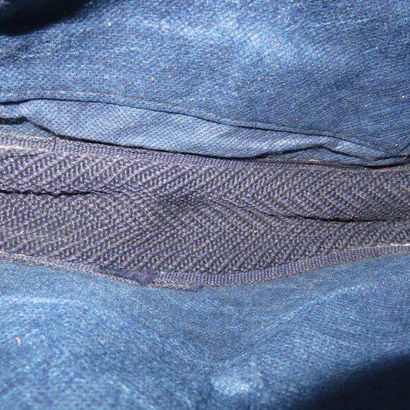 BOGO Palazzo Vecchio Firenze in Italian navy woven rafia wood handle crossbody - Picture 6 of 15